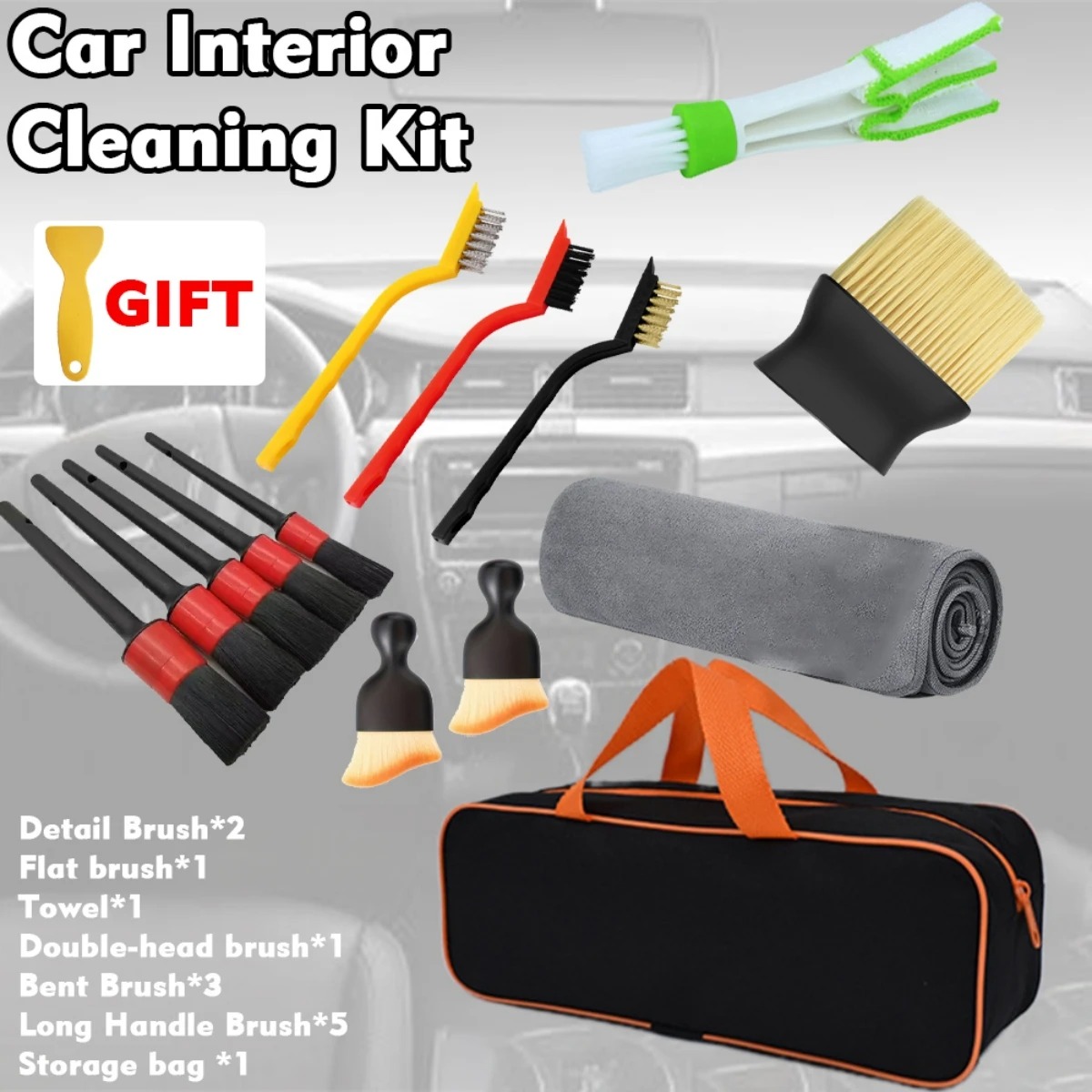Набор из 1-15 щеток для чистки – обзор и цена Dirt Brush Interior